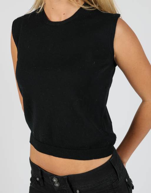 Vintage Calvin Klein M woven top in black, 4 of 4