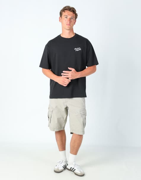 Vintage Calvin Klein ripstop 36x23 canvas cargo shorts in light grey - view 1