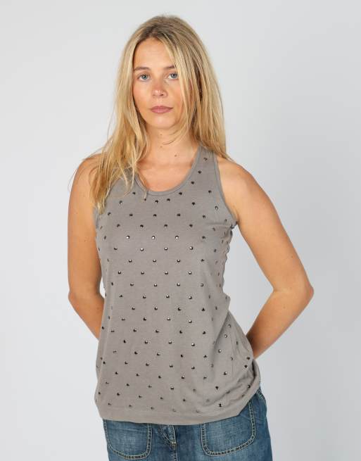 Vintage Calvin Klein S cami in charcoal grey