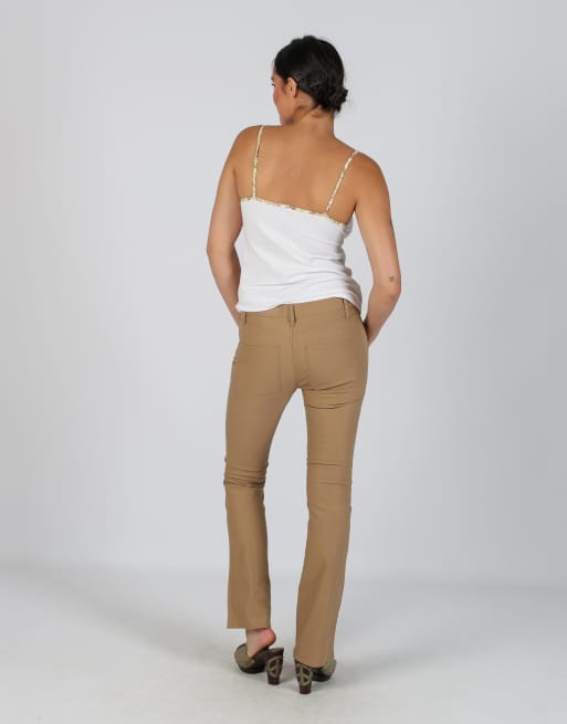 Vintage Calvin Klein S casual trousers in tan, 3 of 4
