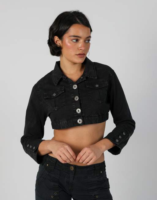 Vintage Calvin Klein S denim jacket in black, 3 of 4