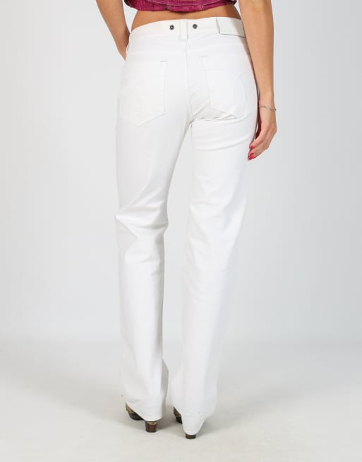 Vintage Calvin Klein S straight jeans in white, 4 of 4