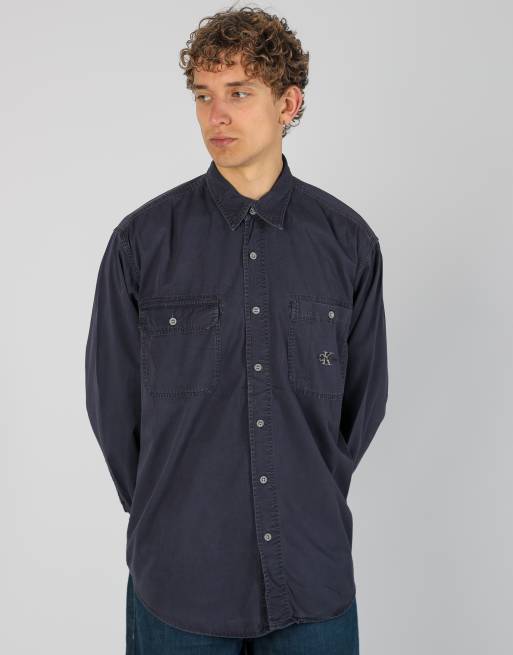 Vintage Calvin Klein xl long sleeve shirt in navy blue