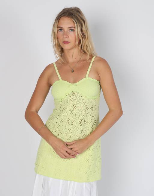 Vintage Calzedonia XS cami in light green