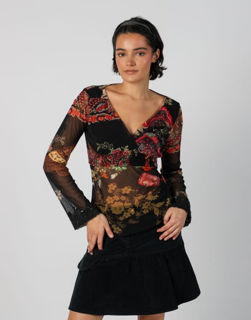 Vintage Camaieu S blouse in black, 1 of 4