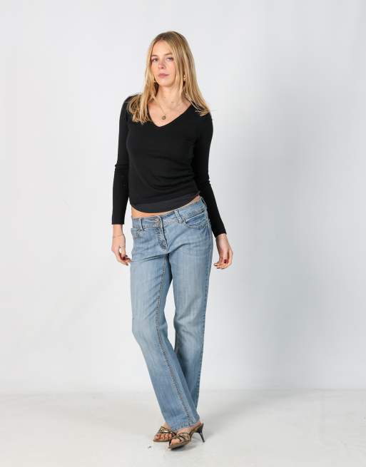 Vintage Camaieu S straight jeans in light blue