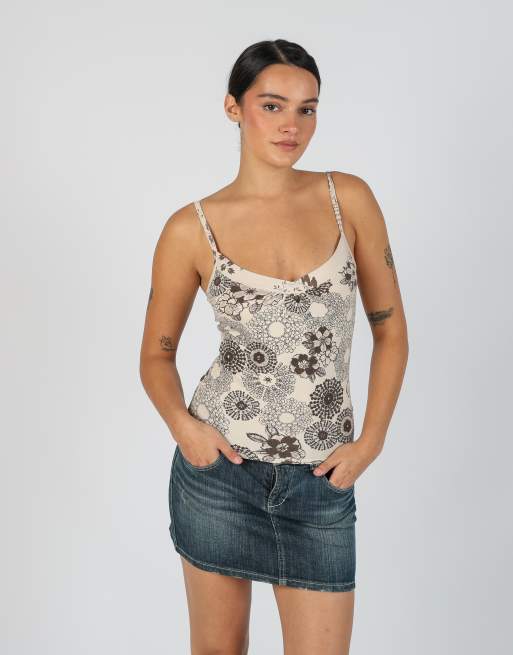 Vintage Camaieu XS cami in beige, 1 of 4