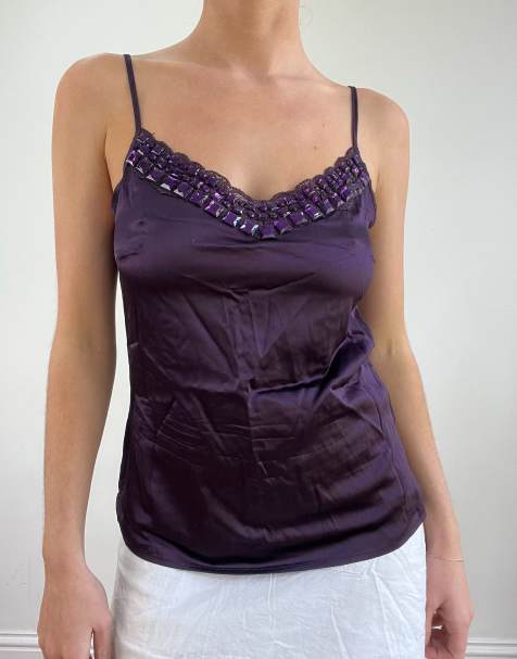 Vintage cami in purple - view 1