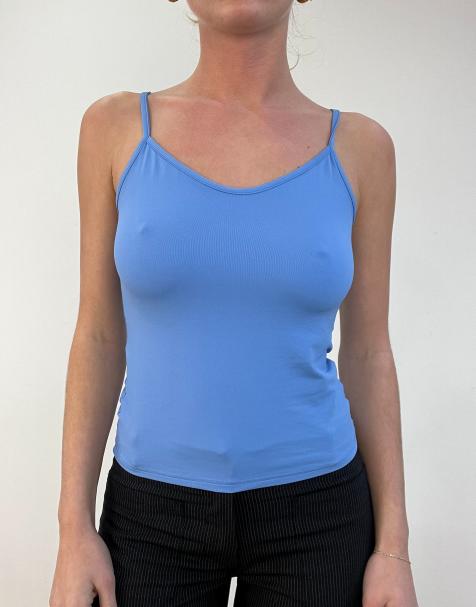Vintage cami top in blue - view 1