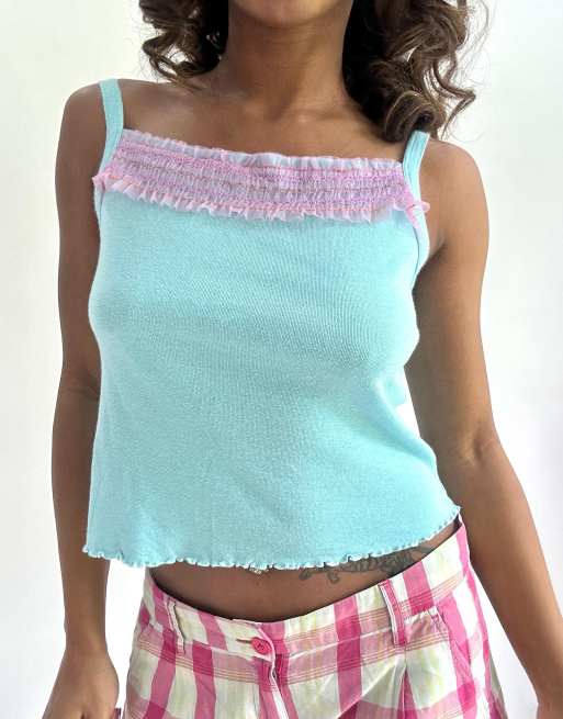 Vintage cami top in blue, 3 of 4