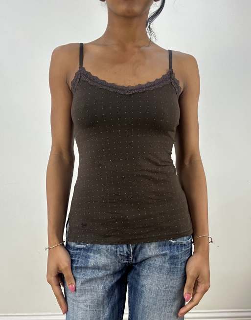 Vintage cami top in brown