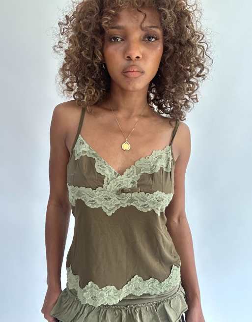 Vintage cami top in green