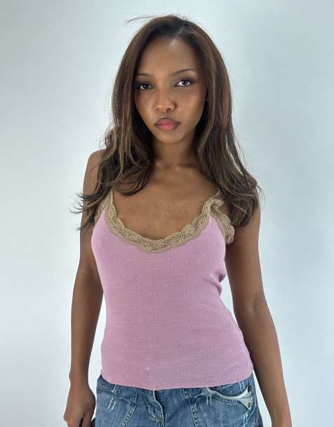 Vintage cami top in lilac - view 1