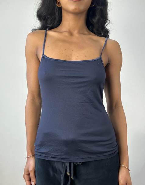 Vintage cami top in navy - view 1