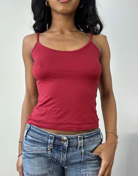 Vintage cami top in red - view 1