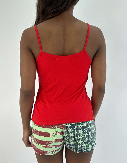 Vintage cami top in red, 2 of 4