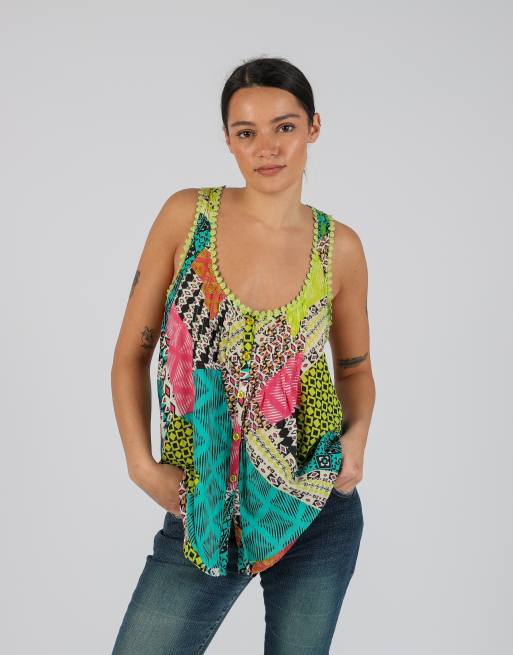 Vintage Camomilla M cami in multi colured, 4 of 4