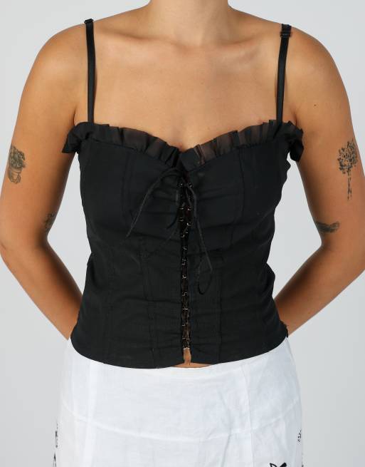 Vintage Camomilla S corset in black, 4 of 4