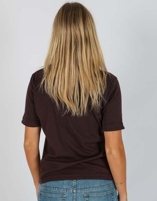 Vintage Camomilla S woven top in brown, 2 of 4