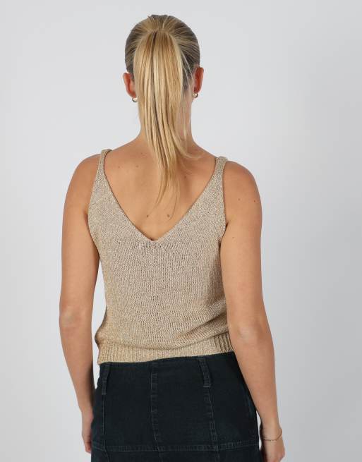 Vintage Candida S woven vest in gold, 2 of 4