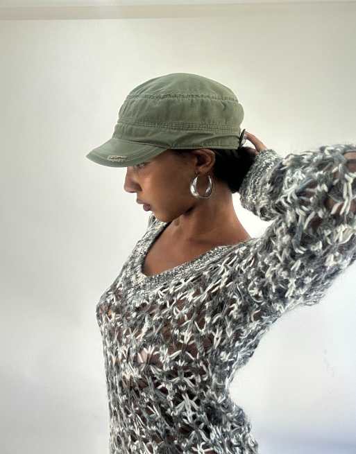 Vintage cap in khaki green