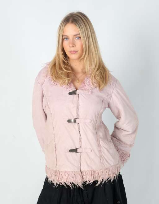 Vintage Caprice de fille 12 afghan coat in baby pink