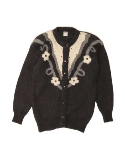 Vintage Cardigan Sweater EU 44 XL In Grey Floral - view 1