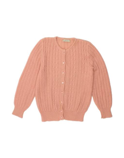 Vintage Cardigan Sweater It 44 Medium In Pink