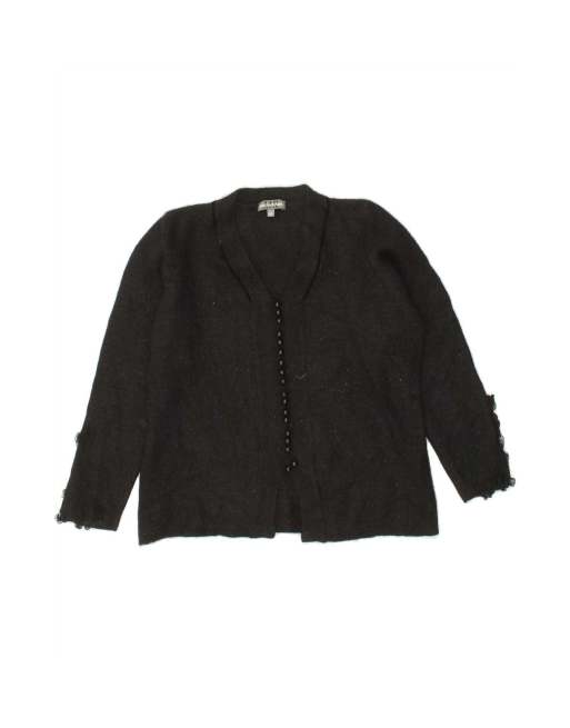 Vintage Cardigan Sweater It 46 Large In Black