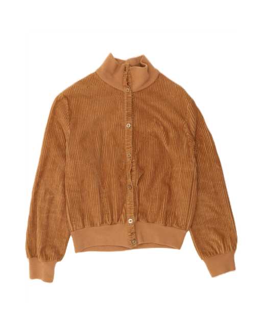 Vintage Cardigan Sweater It 46 Large In Brown