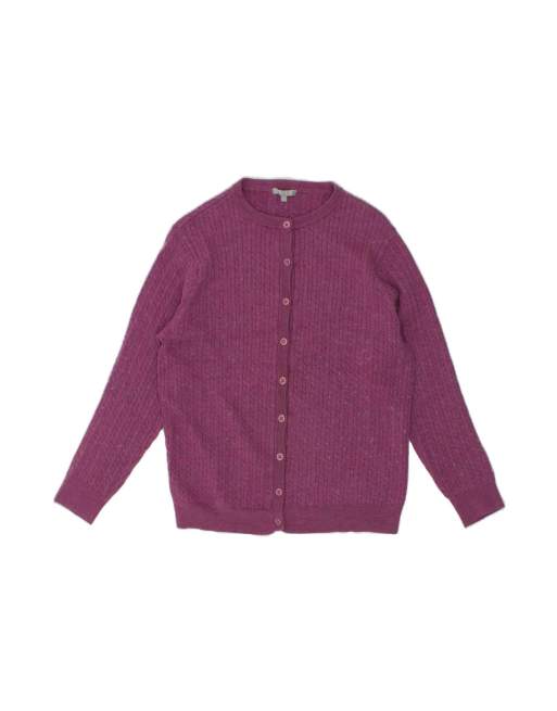 Vintage Cardigan Sweater It 46 Large In Purple New