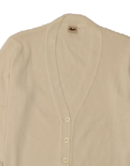 Vintage Cardigan Sweater It 48 XL In White, 3 of 4