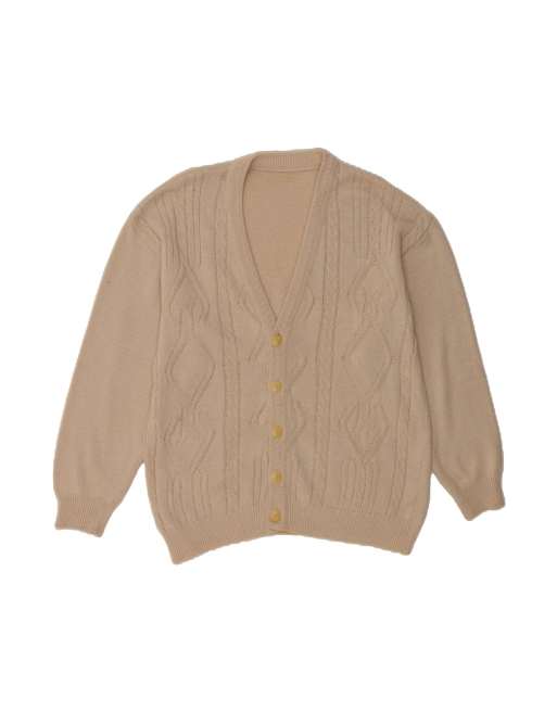 Vintage Cardigan Sweater It 50 Medium In Beige