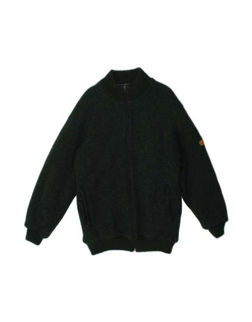Vintage Cardigan Sweater It 50 Medium In Green Virgin