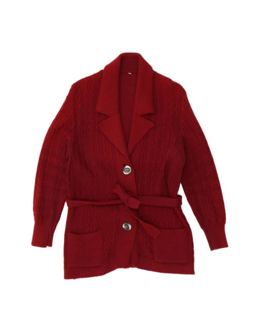 Vintage Cardigan Sweater It 54 2XL In Red