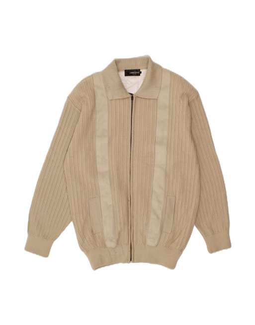 Vintage Cardigan Sweater Large In Beige