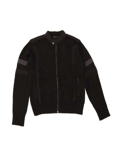 Vintage Cardigan Sweater Medium In Black