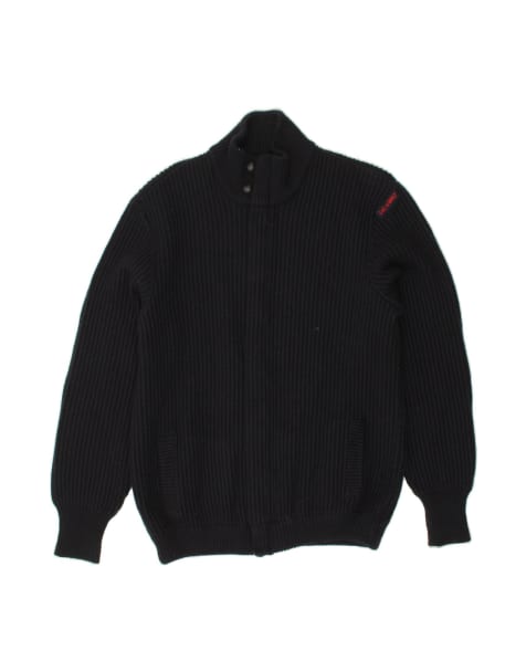 Vintage Cardigan Sweater Medium In Blue Wool - view 1