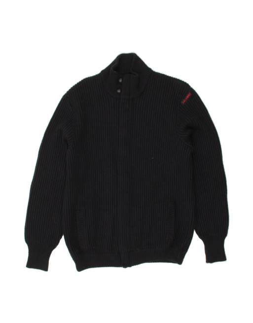 Vintage Cardigan Sweater Medium In Blue Wool