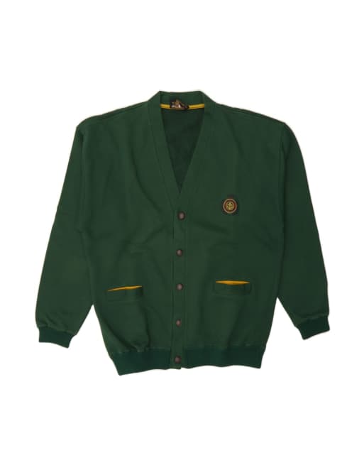 Vintage Cardigan Sweater Medium In Green