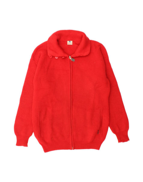 Vintage Cardigan Sweater Medium In Red - view 1