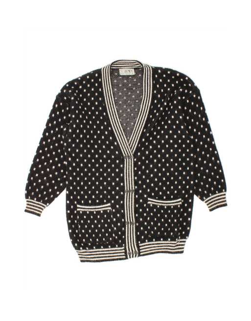 Vintage Cardigan Sweater One Size In Black