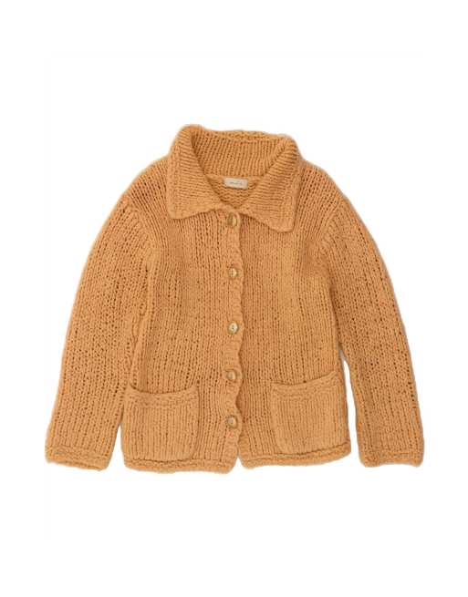 Vintage Cardigan Sweater UK 10 Small In Beige