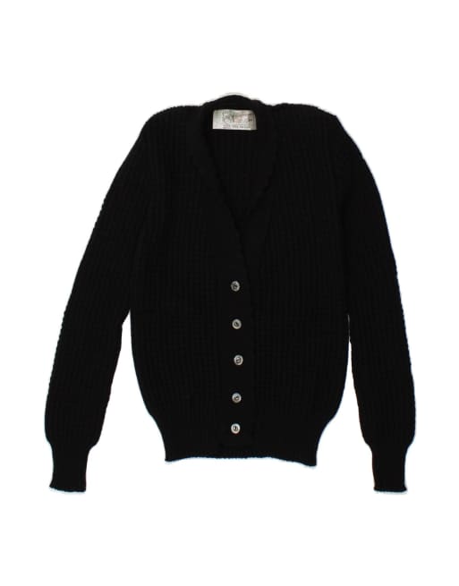 Vintage Cardigan Sweater UK 10 Small In Black