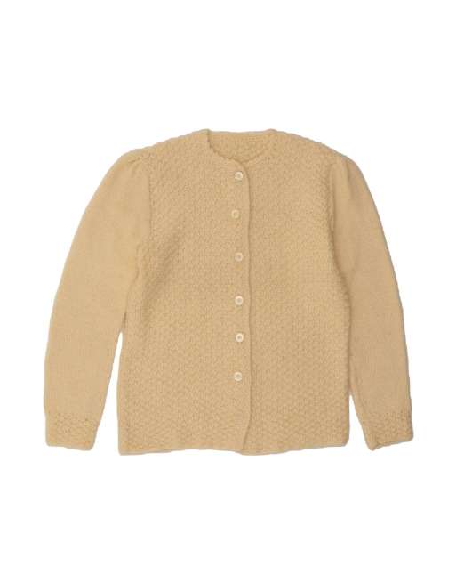 Vintage Cardigan Sweater UK 12 Medium In Off In White