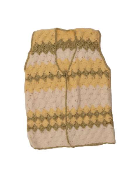 Vintage Cardigan Sweater UK 14 Large In Multicoloured Striped - view 1