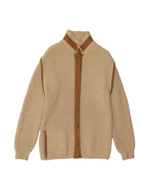 Vintage Cardigan Sweater UK 14 Large In Off In White