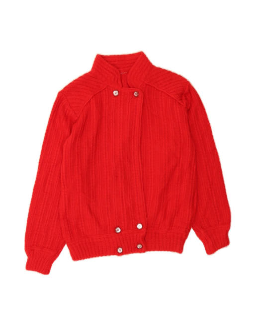 Vintage Cardigan Sweater UK 14 Large In Red