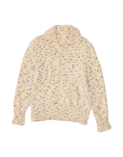 Vintage Cardigan Sweater UK 14 Medium In Beige Flecked - view 1