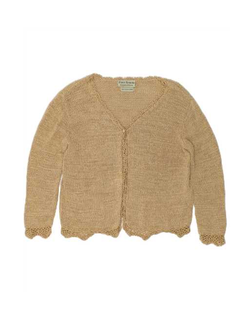 Vintage Cardigan Sweater UK 14 Medium In Brown